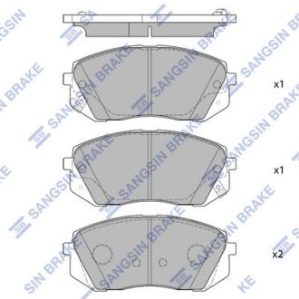 Колодки тормозные дисковые Hi-Q (SANGSIN) SP1682