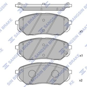 Колодки гальмівні дискові Hi-Q (SANGSIN) SP1690