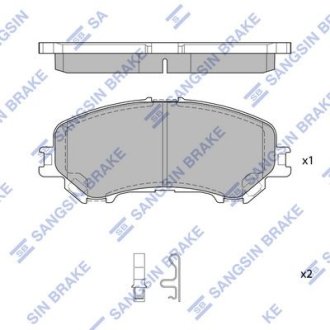 Комплект тормозных колодок Hi-Q (SANGSIN) SP1715