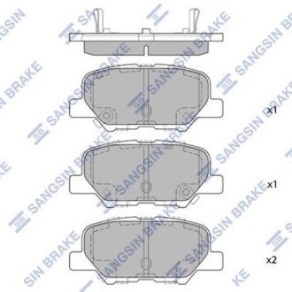 Комплект тормозных колодок Hi-Q (SANGSIN) SP1731