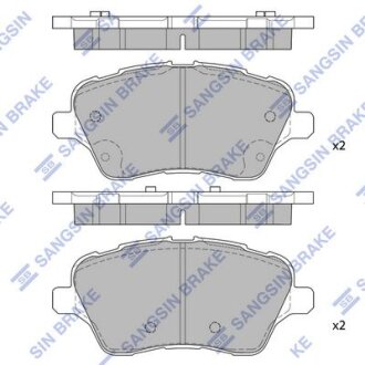 Колодки тормозные передние Ford B-MAX (12-), Fiesta VI (12-), Ford Ttransit Cour Hi-Q (SANGSIN) SP1811