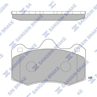 Колодки гальмівні передні Renault Thalia (LB0/1/2), Seat Leon (1M1) (02-) HI-Q Hi-Q (SANGSIN) SP1835