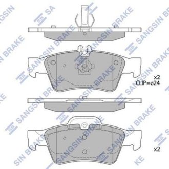 Комплект тормозных колодок. Hi-Q (SANGSIN) SP2209