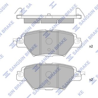 Колодки тормозные дисковые (комплект 4 шт) Hi-Q (SANGSIN) SP4120