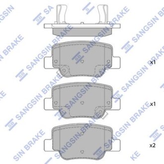 Колодки тормозные дисковые Hi-Q (SANGSIN) SP4142