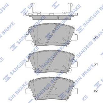 Колодки тормозные дисковые (комплект 4 шт.) Hi-Q (SANGSIN) SP4227