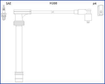 Комплект проводов зажигания HITACHI 134518