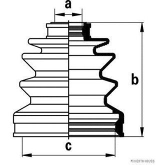 Пыльник шруса резиновый + смазка JAKOPARTS J2884001