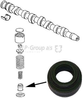 Сальник клапана Partner/Jumper/Expert/Doblo 1.9D 96- (8mm) JP GROUP 1111352700