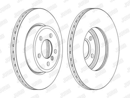 Гальмівний диск пер. BMW X3 (E83) 03- 11 (325*62) Jurid 562350JC-1