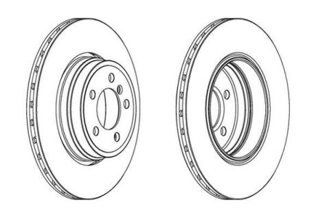 Гальмівний диск зад. BMW 5 (E60/E61)/6 (E63/E64) 01-10 (345*74) Jurid 563066JC-1