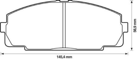 Гальмівні колодки пер. Toyoace (01-21) Jurid 572367J
