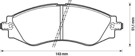 Гальмівні колодки пер. Astra/Lacetti/Lanos/Nubira (Akebono) Jurid 572407J