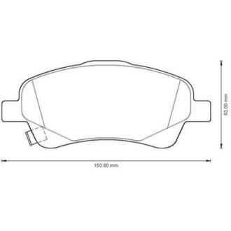 Гальмівні колодки пер. Toyota Avensis 00-08 (bosch) Jurid 572485J