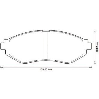Гальмівні колодки пер. Chevrolet Aveo 06- (akebono) Jurid 572539J