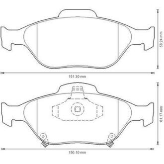 Гальмівні колодки пер. Toyota Yaris 05- (ATE) Jurid 572576J