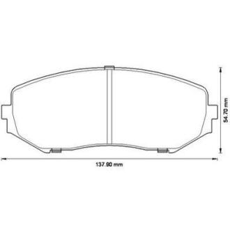 Гальмівні колодки пер. Suzuki Grand Vitara 05-15 (tociko) Jurid 572584J