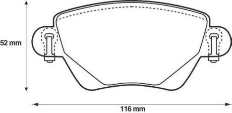 Гальмівні колодки зад. Mondeo 3 00-07 (Bosch) Jurid 573012J