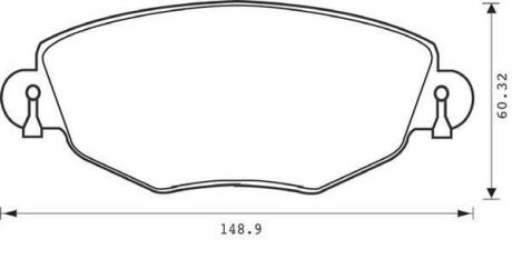 Гальмівні колодки пер. Mondeo 3 00-07 (Bosch) Jurid 573013J