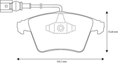 Комплект гальмівних колодок Jurid 573159JC