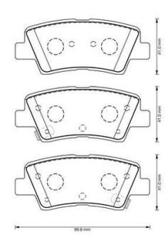 Гальмівні колодки зад. Elantra/i20/Tucson/Sportage 15-/Ceed/i30 12- (Akebono) Jurid 573369J