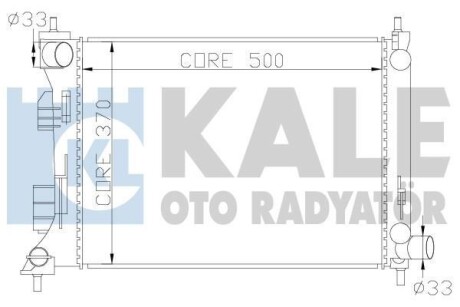 Радіатор охолодження Hyundai Accent Iv, Veloster - Kia Rio Iii Radiator OTO RADYATOR Kale 342285