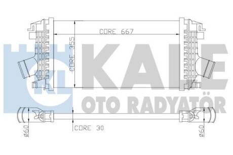 Інтеркулер Chevrolet Cruze, Orlando, Opel Astra J, Astra J Gtc OTO RADYATOR Kale 344900