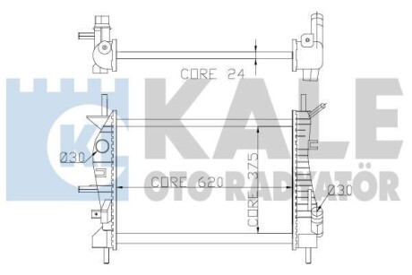 Радиатор охлаждения Ford Mondeo III OTO RADYATOR Kale 356400