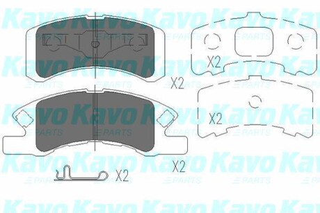 Комплект гальмівних колодок (дискових) KAVO KBP-1511