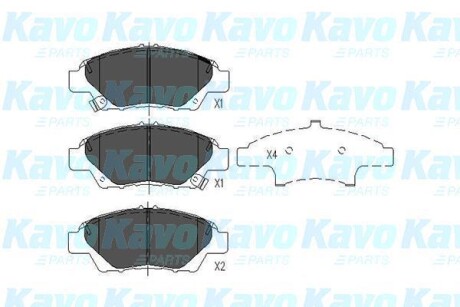 Комплект тормозных колодок KAVO KBP-2045