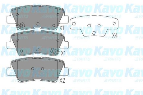 Комплект гальмівних колодок KAVO KBP-3045