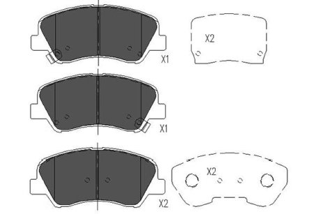 Комплект тормозных колодок PARTS KAVO KBP-4023