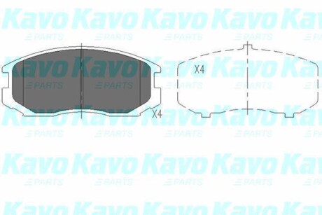 Комплект тормозных колодок KAVO KBP-5505