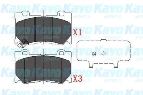 Комплект тормозных колодок KAVO KBP-6581