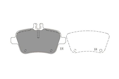 Комплект тормозных колодок KAVO KBP-6619