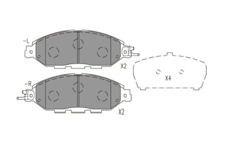 Комплект тормозных колодок KAVO KBP-6623