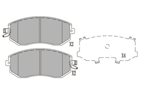 Комплект гальмівних колодок PARTS KAVO KBP-8025