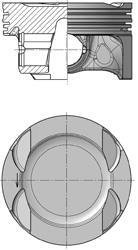 Поршень комплект BMW N63B44 X5 E70, 550i F10, 750i F01 89,00 11- KOLBENSCHMIDT 40631600