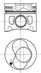 Поршень VW 79,76+0.25 1-2 цмлиндра KOLBENSCHMIDT 94427710