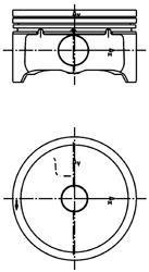 A_Поршень, комплект FORD/VOLVO Focus,Mondeo,Fiesta,C30,S40,S80,V50 2,0i 16V 00- KOLBENSCHMIDT 99457600