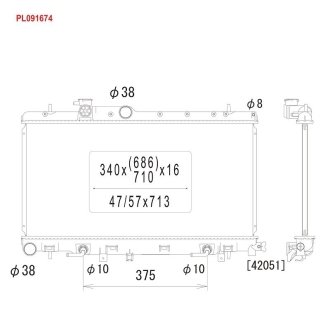 Радіатор системи охолодження KOYORAD PL091674