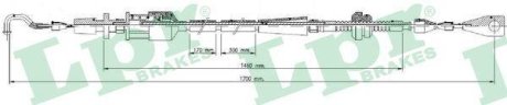 Трос акселератора LPR C0013A