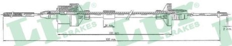 Трос сцепления LPR C0123C