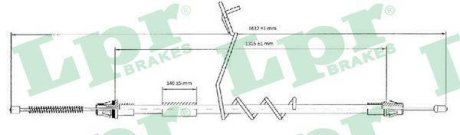 Трос ручного тормоза LPR C0294B