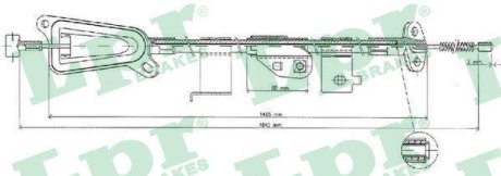 Трос ручного тормоза LPR C0482B