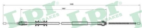 Трос ручного тормоза LPR C0702B