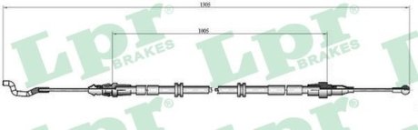 Трос ручного тормоза LPR C0969B