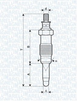 Свічка розжарювання MAGNETI MARELLI 062583003304