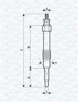 Свічка розжарювання MAGNETI MARELLI 062900000304