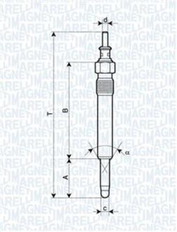 Свічка розжарювання MAGNETI MARELLI 062900004304